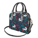 Fairy Floral Unicorn Pattern Print Shoulder Handbag