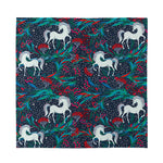 Fairy Floral Unicorn Pattern Print Silk Bandana
