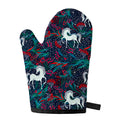 Fairy Floral Unicorn Pattern Print Single Oven Mitt