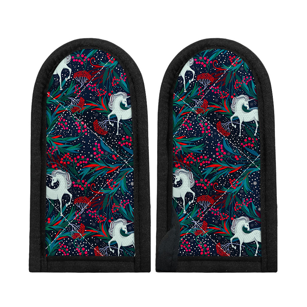 Fairy Floral Unicorn Pattern Print Skillet Handle Cover