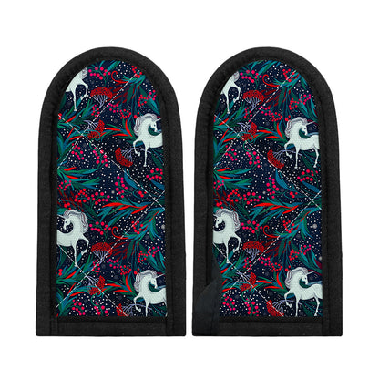 Fairy Floral Unicorn Pattern Print Skillet Handle Cover