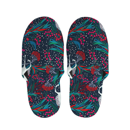 Fairy Floral Unicorn Pattern Print Slippers