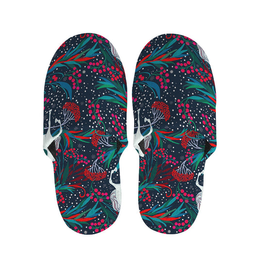 Fairy Floral Unicorn Pattern Print Slippers
