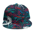 Fairy Floral Unicorn Pattern Print Snapback Cap