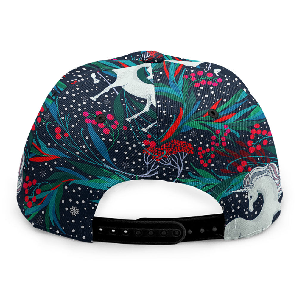 Fairy Floral Unicorn Pattern Print Snapback Cap
