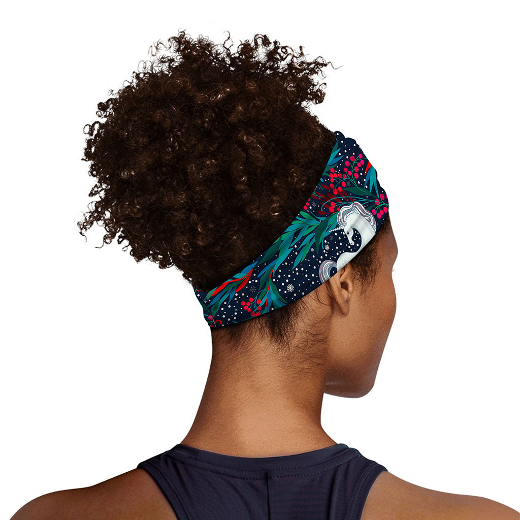 Fairy Floral Unicorn Pattern Print Sports Headband