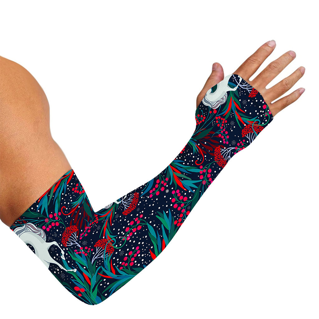 Fairy Floral Unicorn Pattern Print Sun Protection Arm Sleeves