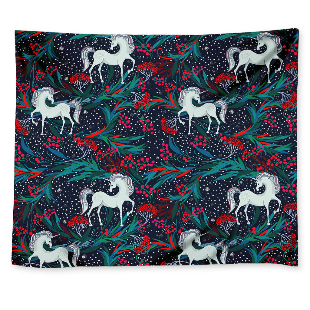 Fairy Floral Unicorn Pattern Print Tapestry