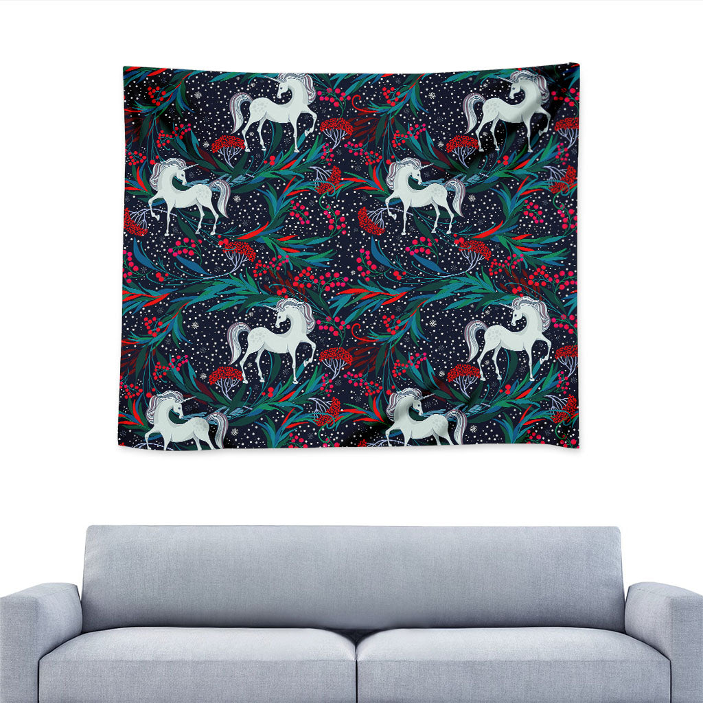 Fairy Floral Unicorn Pattern Print Tapestry