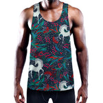 Fairy Floral Unicorn Pattern Print Training Tank Top