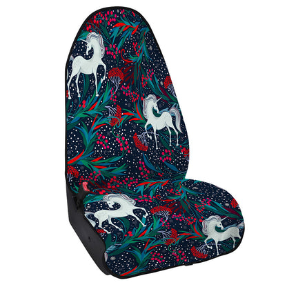 Fairy Floral Unicorn Pattern Print Waterproof Car Seat Cover