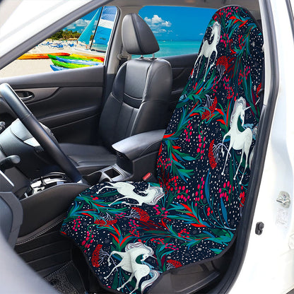 Fairy Floral Unicorn Pattern Print Waterproof Car Seat Cover