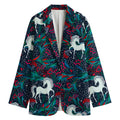 Fairy Floral Unicorn Pattern Print Women's Blazer