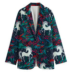 Fairy Floral Unicorn Pattern Print Women's Blazer