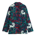 Fairy Floral Unicorn Pattern Print Women's Blazer