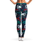 Fairy Floral Unicorn Pattern Print Women's Leggings
