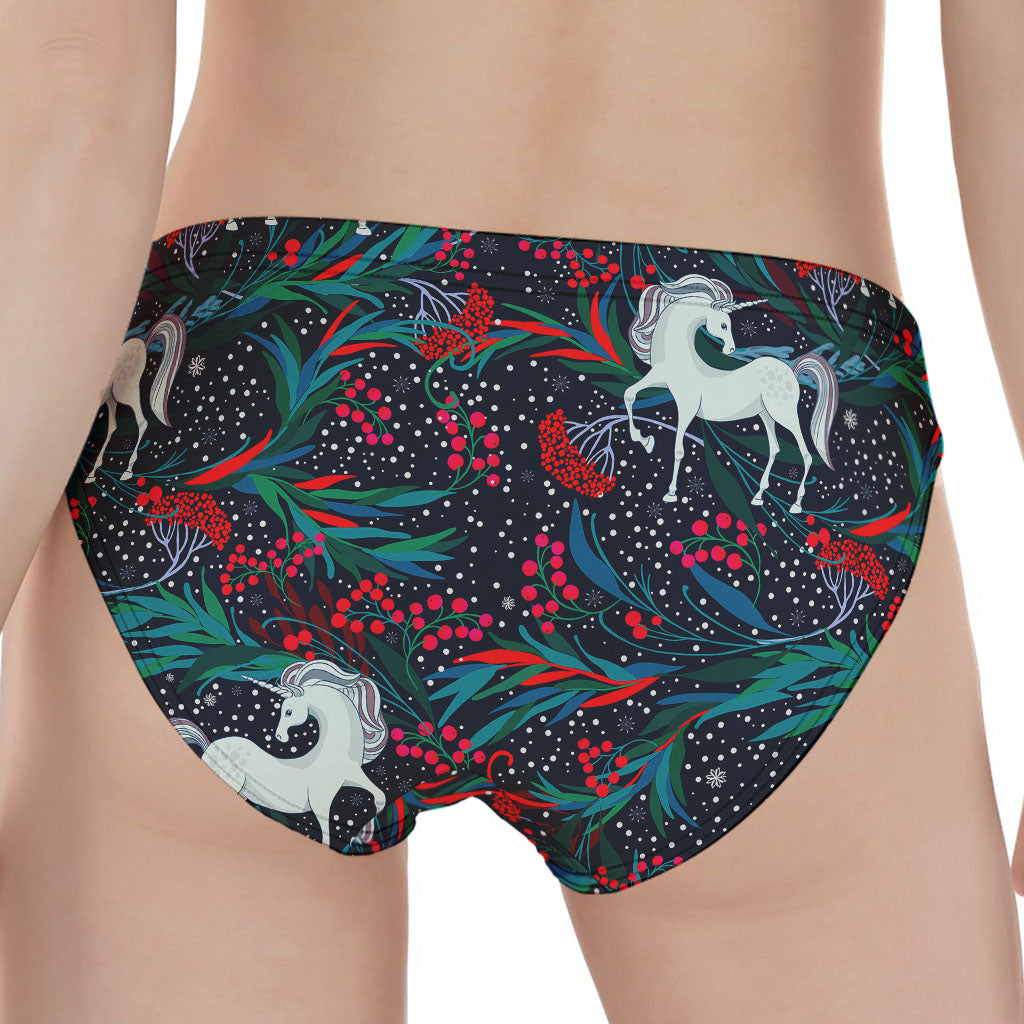 Fairy Floral Unicorn Pattern Print Women's Panties