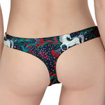 Fairy Floral Unicorn Pattern Print Women's Thong
