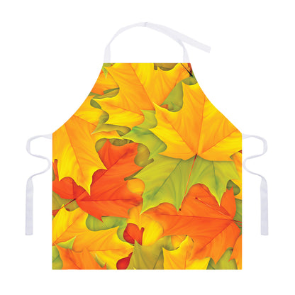 Fall Autumn Maple Leaves Print Adjustable Apron