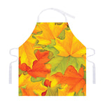 Fall Autumn Maple Leaves Print Adjustable Apron