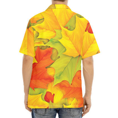 Fall Autumn Maple Leaves Print Aloha Shirt
