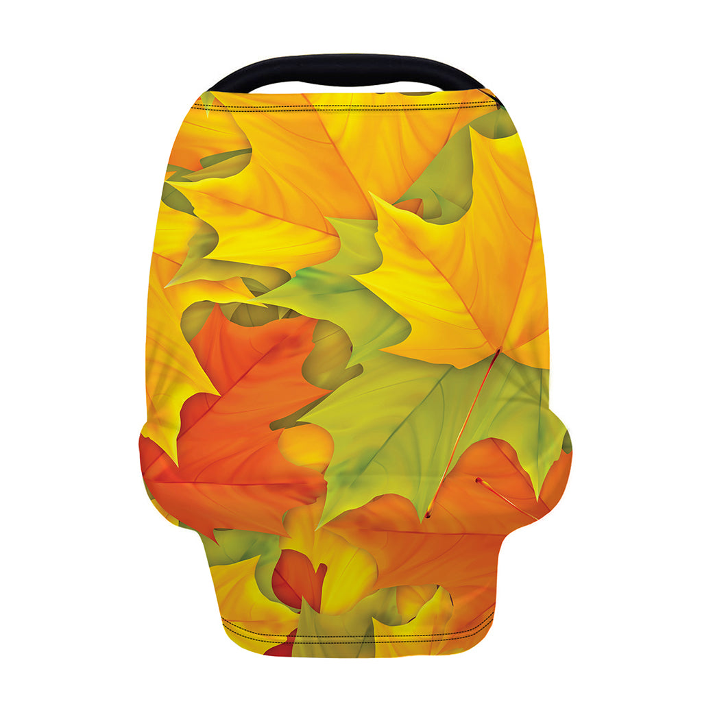 Fall Autumn Maple Leaves Print Baby Seat Cover