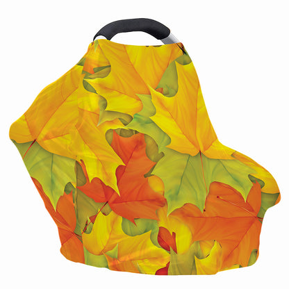 Fall Autumn Maple Leaves Print Baby Seat Cover