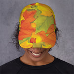 Fall Autumn Maple Leaves Print Baseball Cap