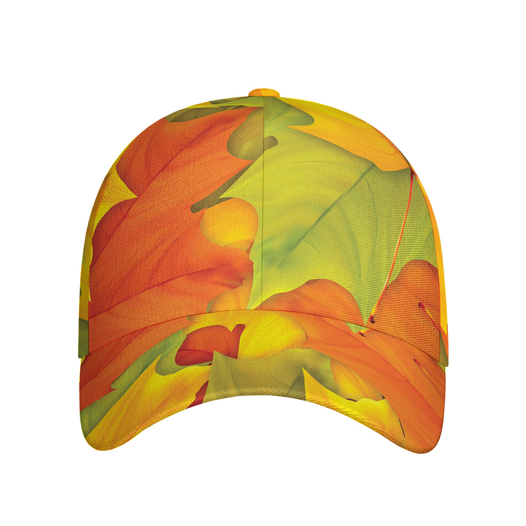 Fall Autumn Maple Leaves Print Baseball Cap