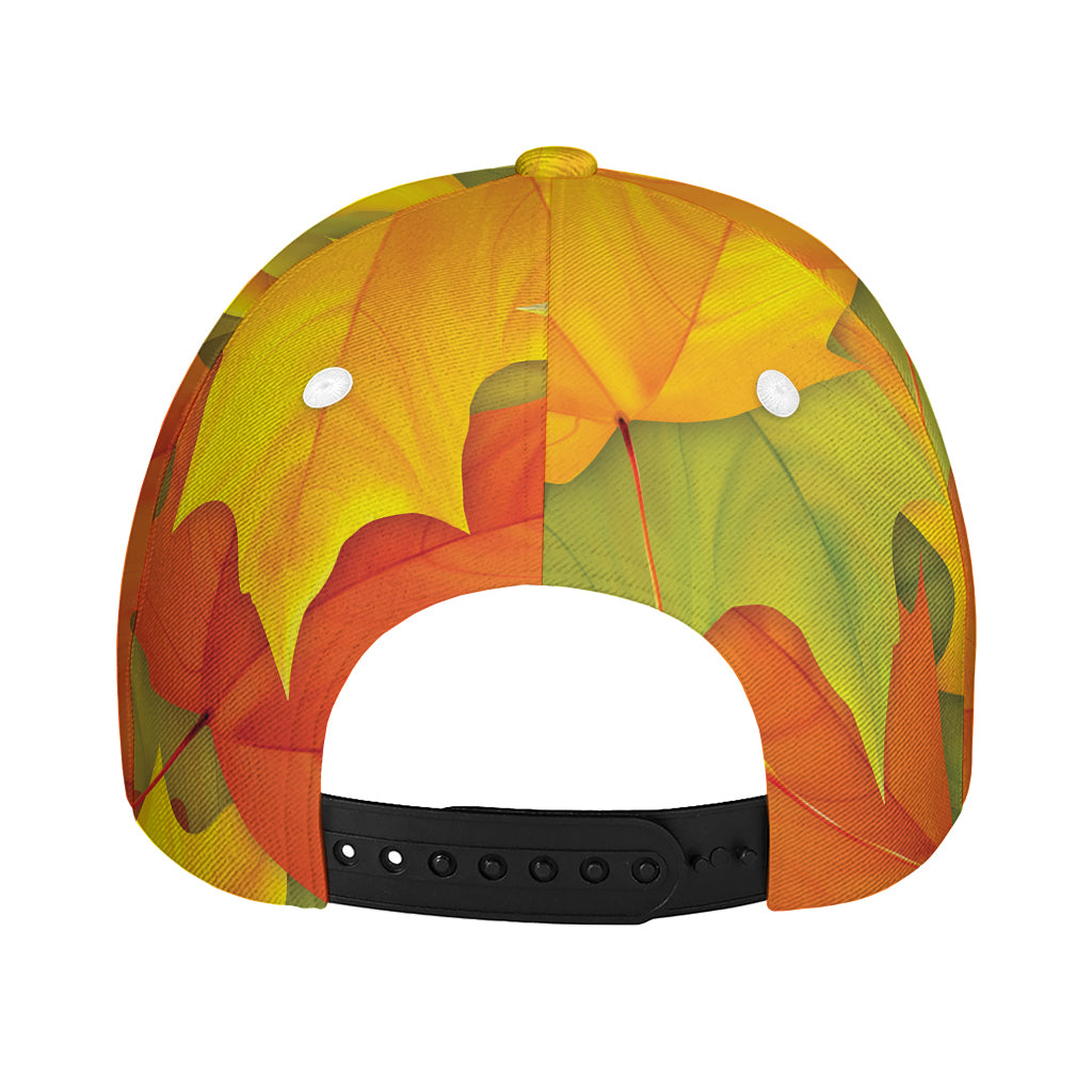 Fall Autumn Maple Leaves Print Baseball Cap