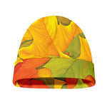 Fall Autumn Maple Leaves Print Beanie