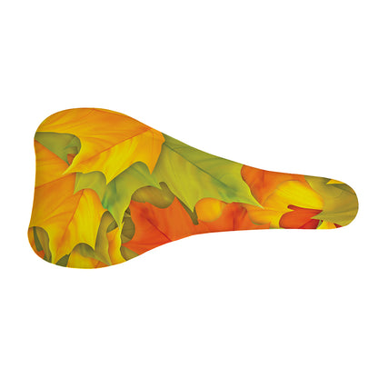 Fall Autumn Maple Leaves Print Bicycle Seat Cover