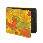 Fall Autumn Maple Leaves Print Bifold Wallet