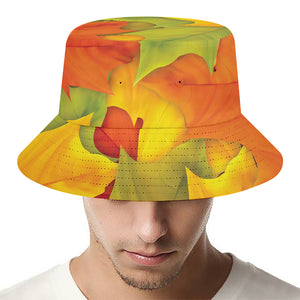 Fall Autumn Maple Leaves Print Bucket Hat