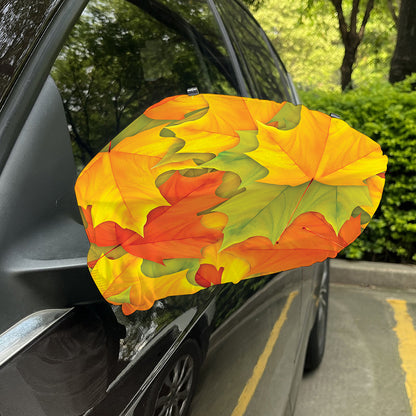 Fall Autumn Maple Leaves Print Car Side Mirror Covers