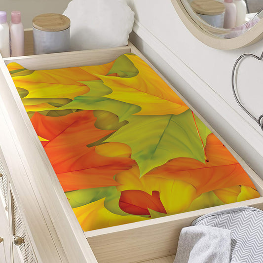Fall Autumn Maple Leaves Print Changing Pad Cover