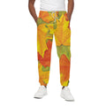 Fall Autumn Maple Leaves Print Cotton Sweatpants