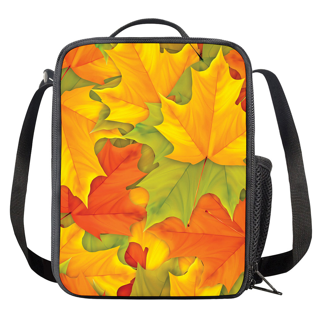 Fall Autumn Maple Leaves Print Crossbody Lunch Bag
