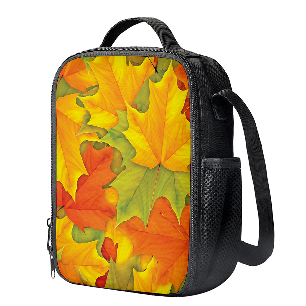 Fall Autumn Maple Leaves Print Crossbody Lunch Bag