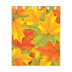 Fall Autumn Maple Leaves Print Curtain