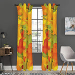 Fall Autumn Maple Leaves Print Curtain