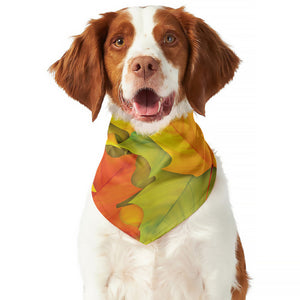 Fall Autumn Maple Leaves Print Dog Bandana