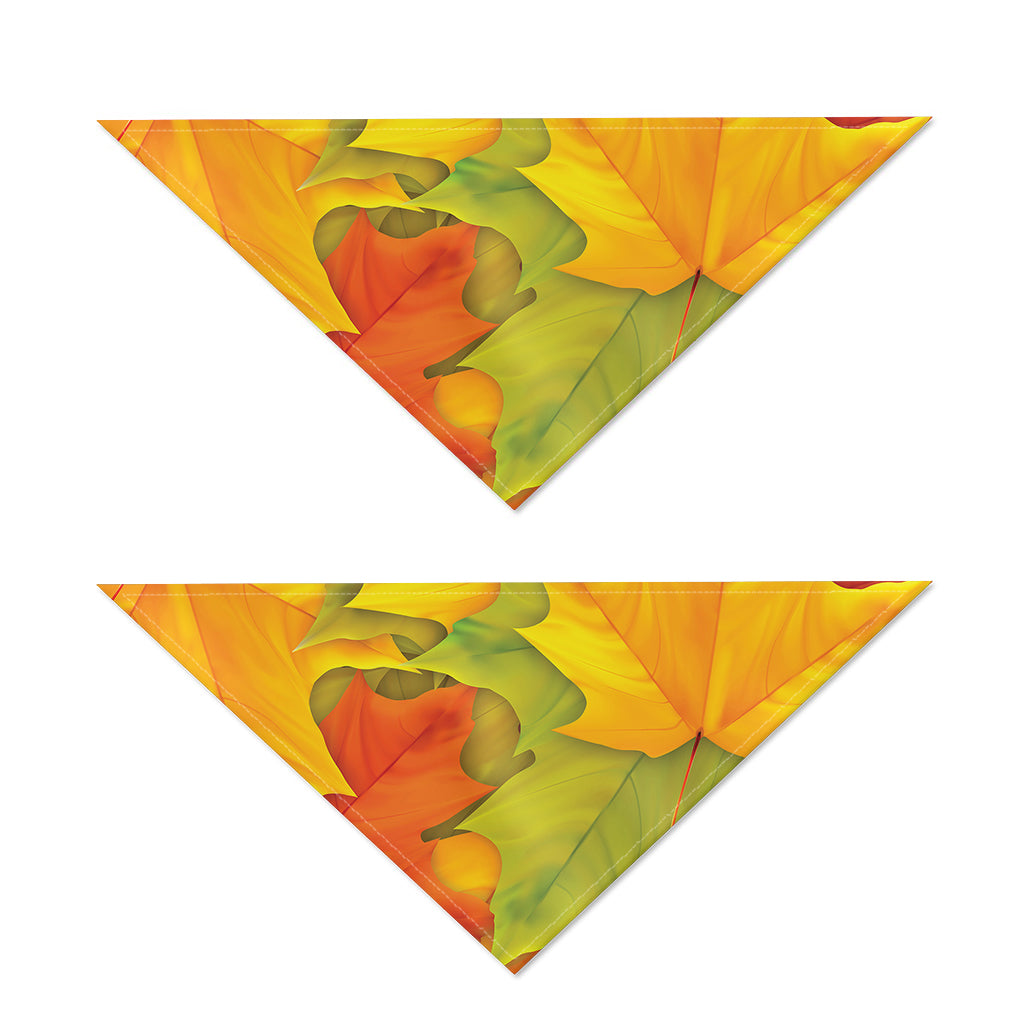 Fall Autumn Maple Leaves Print Dog Bandana