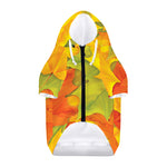 Fall Autumn Maple Leaves Print Dog Zip Up Hoodie