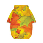 Fall Autumn Maple Leaves Print Dog Zip Up Hoodie