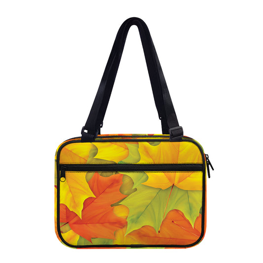 Fall Autumn Maple Leaves Print Double Strap Bible Bag