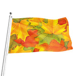 Fall Autumn Maple Leaves Print Flag