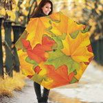 Fall Autumn Maple Leaves Print Foldable Umbrella