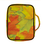 Fall Autumn Maple Leaves Print Front Pocket Bible Bag
