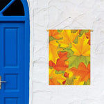 Fall Autumn Maple Leaves Print Garden Flag